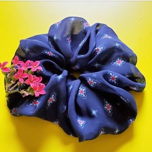 HANDMADE BLUE SCRUNCHIE